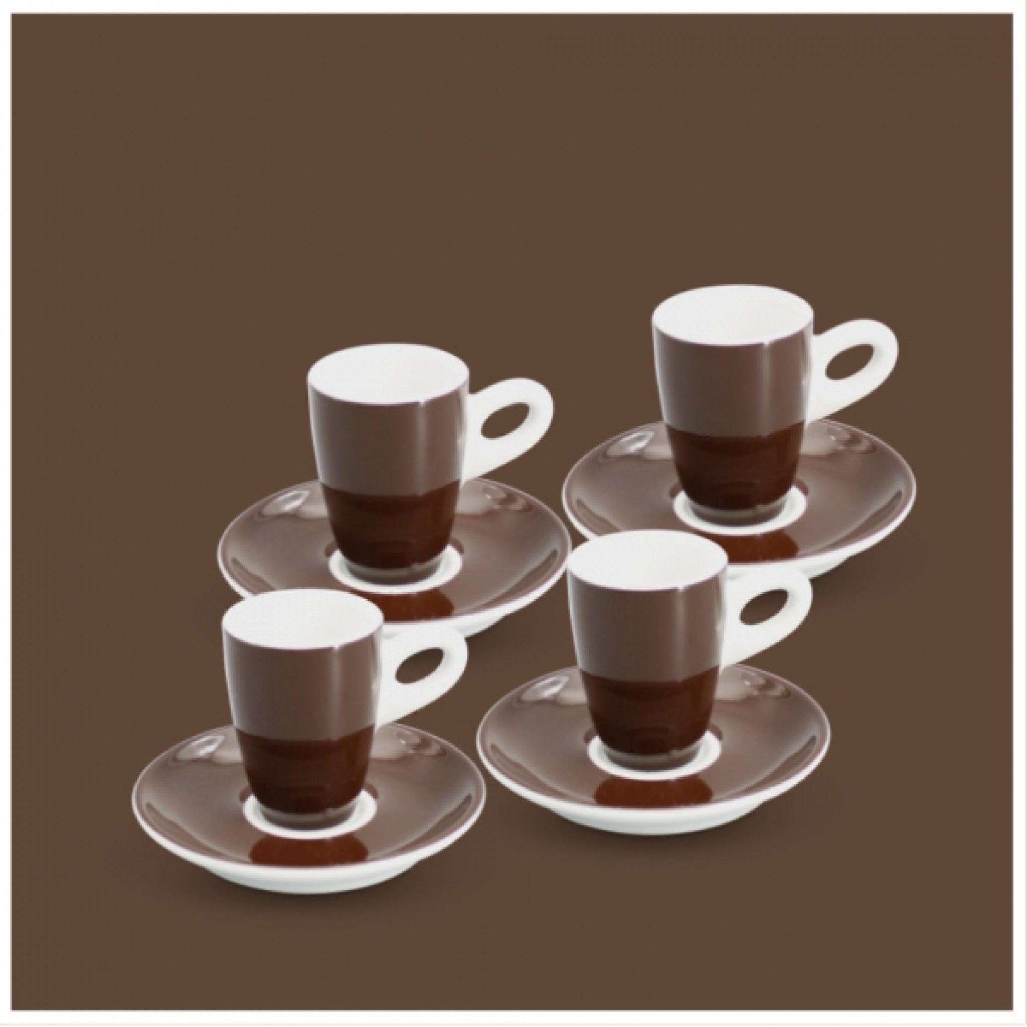 Espresso Set 8tlg Alta Dunkelbraun Porzellan Geschirr Kaufen Auf