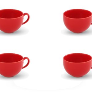 Friesland 4er-Set Kaffee-Obertasse 0,24l Happymix Rot