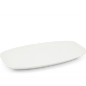 Friesland Platte 26 x 16cm Horizont Weiß