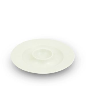 Eierbecher /Eierteller 13cm La Belle „Weiß“ Friesland Porzellan