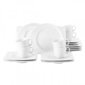 Seltmann Weiden Paso Weiß Kaffeeservice eckig 18-tlg.