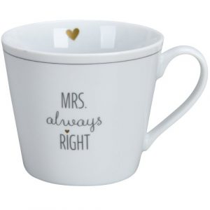 Krasilnikoff Tasse Happy Cup Mrs. always right