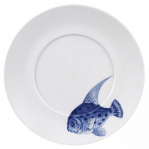 Meissen Gourmetteller Blue Treasures Motiv Fisch (28,5cm)