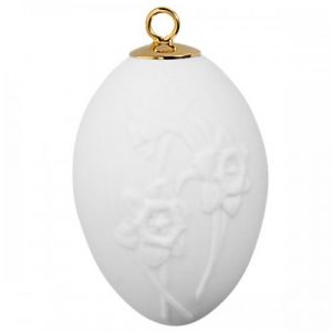 Meissen Osterei mit Relief Narzissen