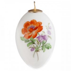Meissen Osterei Vintage Blume Ranunkel