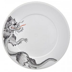Meissen Speiseteller Ming Dragon Schwarz Vitruv (29cm)