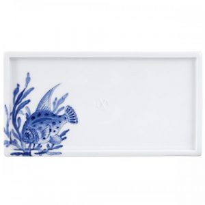 Meissen Sushiplatte Blue Treasures Motiv Fisch (27cm)