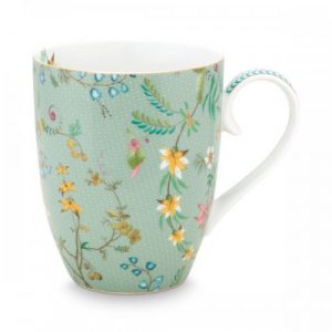 Pip Studio Henkelbecher Jolie Flowers Blau (Groß)