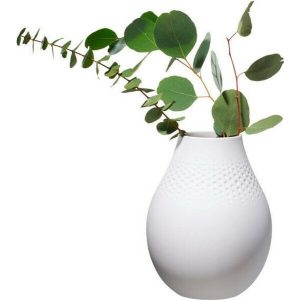 Vase 20 cm Manufacture Collier blanc Perle