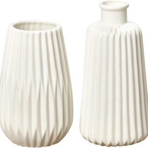 Boltze Vasen – Set (2 Stück), weiß, H17cm