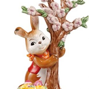 Goebel Ostern Figur Osterhase, Porzellan, Mehrfarbig, 12×9.5×19 cm