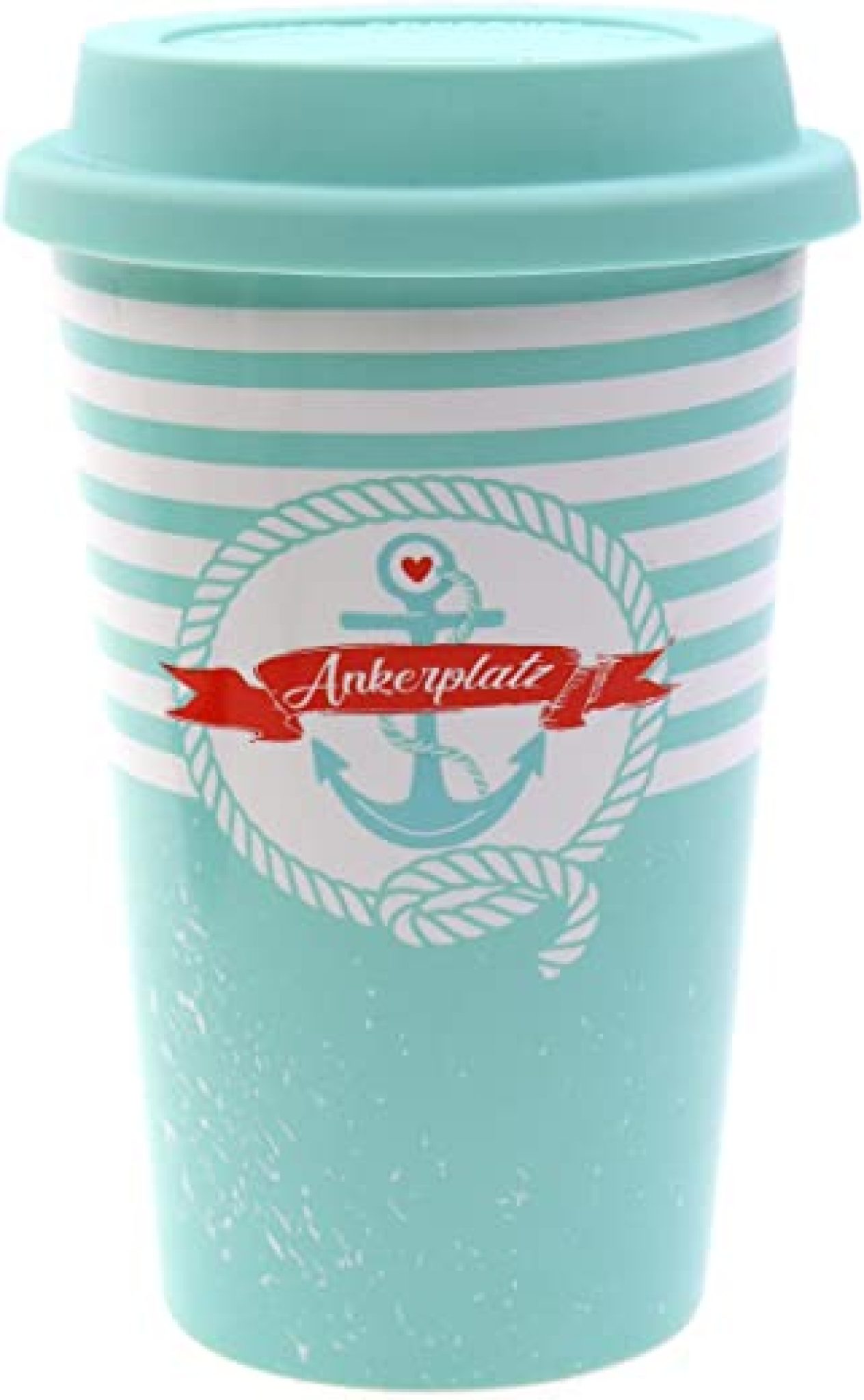 ♋ Kaffeebecher to go aus Porzellan mit Silikon Deckel und Manschette