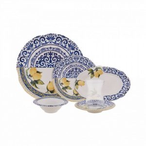 Karaca Frühstücksteller »Karaca Lemon 26-Teiliges für 6 Personen Kombiservice Set, Tafelservice, Geschirr Set,Frühstücksset Porzellan«