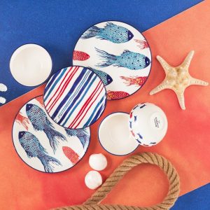 Karaca Kuchenteller »Karaca Nemo 6 Teiliges für 6 Personen Dessertteller Porzellan Kuchenteller Set, Servisteller, Material Porzellan,…