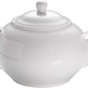 Maxwell & Williams P998 White Basics Teekanne aus Porzellan, Weiß, für 6 Tassen, in Geschenkbox