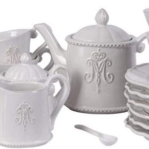 Porzellan Teeservice 6 Personen Kaffeetassen Kanne Kaffeeservice Tafelservice cw501 Palazzo Exklusiv