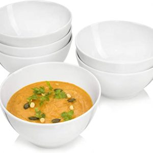 SÄNGER | Suppenschalen Sunfort, 6-teiliges Set aus Porzellan, Füllmenge: 900 ml, Suppenteller Tief, Teller Set