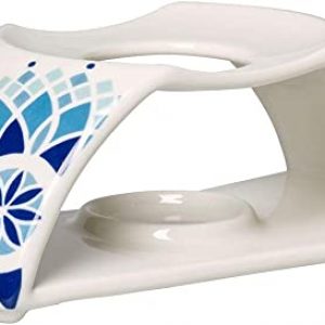 Villeroy und Boch Tea Passion Medina Stövchen, 18 x 8 x 7 cm, Premium Porzellan, Weiß/Blau