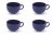 Friesland 4er-Set Kaffee-Obertasse 0,24l Happymix Blau