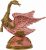 Casa Padrino Barock Skulptur Gans Rose/Gold – Messing/Porzellan 33.4 x 22.8 x H 38.7 cm Mod2 – Rokoko Antik Stil Jugendstil Figur