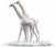 Casa Padrino Luxus Giraffen Figur/Skulptur Weiß 28 x H. 27 cm – Wohnzimmer Dekoration aus Feinstem Spanischen Porzellan