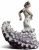 Casa Padrino Luxus Porzellan Skulptur Flamenco Frau Mehrfarbig 27 x H. 47 cm – Handgefertigte Luxus Deko Figur – Limitierte Ausgabe