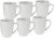 Kaffeetasse 350 ml aus Porzellan – 6er Set/weiß – Kaffeebecher Tasse Becher