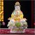 KGDC Buddha Figur Deko Buddhistische Buddha-Statue Guanyin Statue Keramik Handwerk Porzellan Full Farbe Sitzen Lotus Guanyin Buddha Statue Weiß…