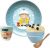 LeNoSa Kindergeschirr-Set »Santa Claus – Winter Junior Porzellan • Blau/Weiß« (3-tlg), Porzellan