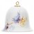 Meissen Christbaumschmuck Glocke mit Waldflora Liguster mit Insekten