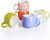 Panbado Kaffeetasse aus Porzellan, 6 teilig Set Tassen 375 ml, 5 Zoll Kaffeepott, Mehrfarbig Teetassen, bunt Modernes Design für Kaffee, Tee,…