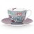 Pip Studio Cappuccinotasse mit Untertasse Flower Festival Hellblau (2-teilig)