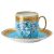 Versace by Rosenthal Kaffeetasse mit Untertasse Medusa Amplified Blau Coin (2-teilig)