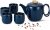 ZENS Teekanne Porzellan Set, 1000ML Goldbesatz keramik Teeservice mit 4 Tassen für Losen Tee, Luxus Glatt Glasiert Teekanne mit Doppelt Verschränkt…